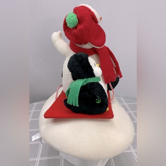 Hallmark 2007 Jingle Pals Sleigh Ride Snowman Penguin & Dog Dancing Singing - Picture 4 of 9